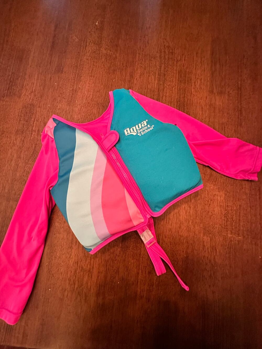 Aqua Swim School Long Sleeve Adjustable Support Life Vest Ages 3-6